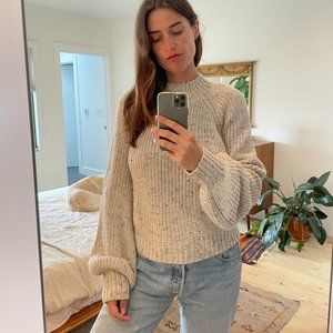 Doen Lulu Sweater in Speckled Oatmeal - Small